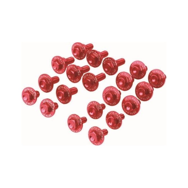 KIT DE TORNILLOS ZETA PARA PLASTICA SUZUKI RMZ 250 10/18 450 11/17 ROJO