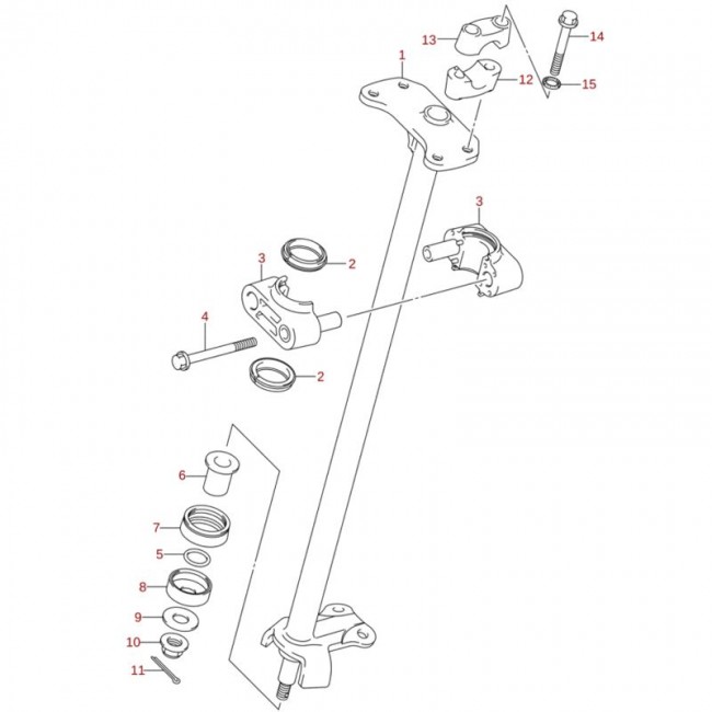 COLUMNA DIRECCION ORIGINAL LTZ400 2004