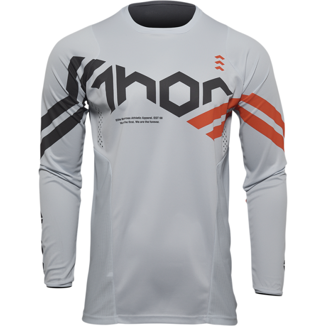 CAMISETA THOR PULSE CUBE GRIS CLARO/ROJO/NARANJA