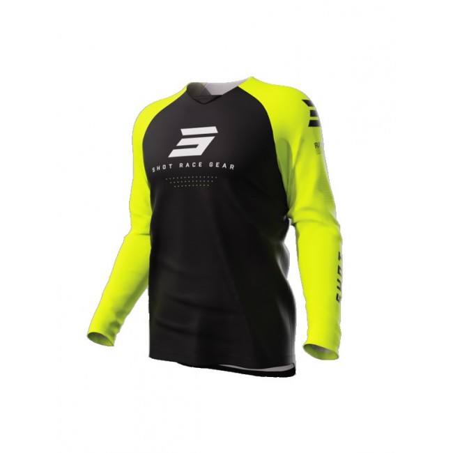 CAMISETA SHOT RAW AMARILLO/NEGRO