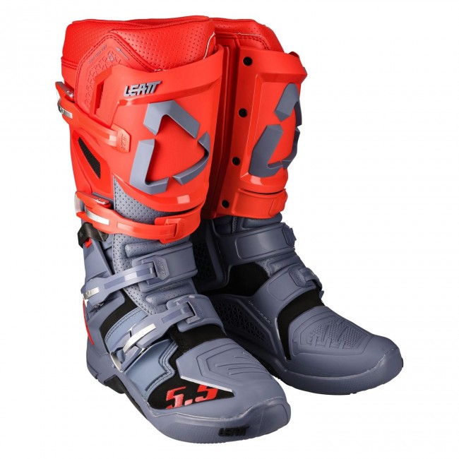 BOTAS LEATT 5.5 FLEXLOCK GRIS/ROJA