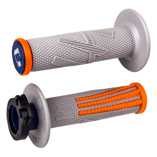 PUÑOS ODI EMIG PRO MX V2 LOCK-ON GRIS/NARANJA
