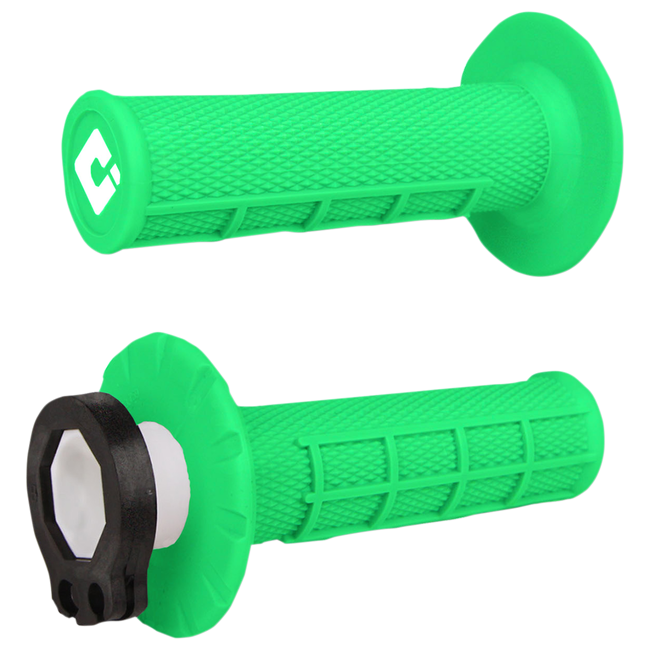 PUÑOS ODI MX V2 LOCK-ON HALF-WAFFLE GRIP VERDE FLUOR