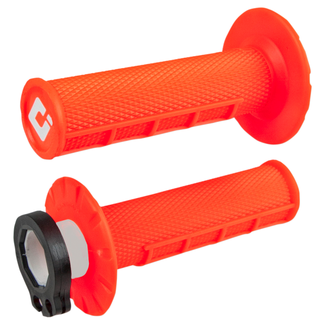 PUÑOS ODI MX V2 LOCK-ON HALF-WAFFLE GRIP NARANJA FLUOR