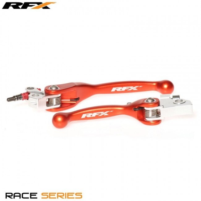 JUEGO DE MANETAS RFX FLEXIBLES FORJADAS KTM SX 65 04/11 SX 85 03/12 NARANJA