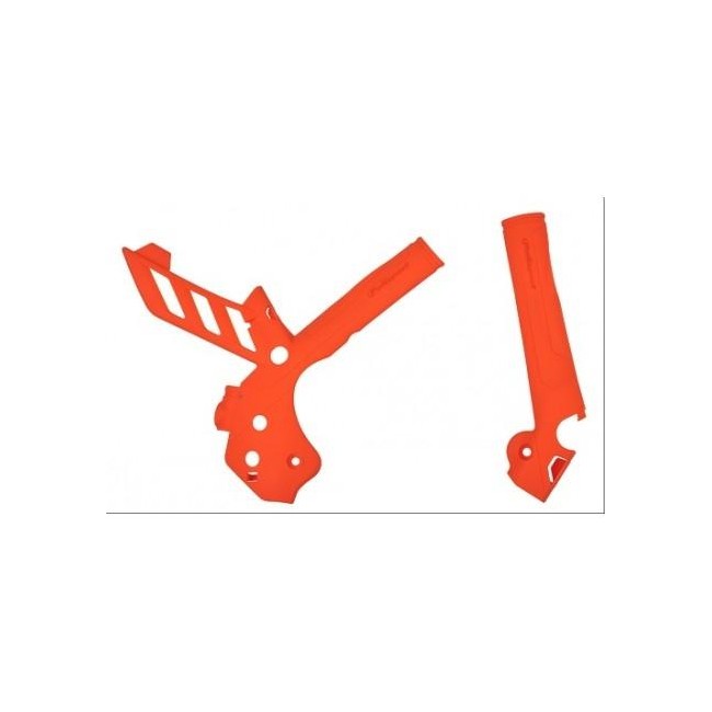 PROTECTORES DE CHASIS POLISPORT KTM SX/SXF/XC 11/15 EXC/EXCF/XCW 12/16 NARANJA