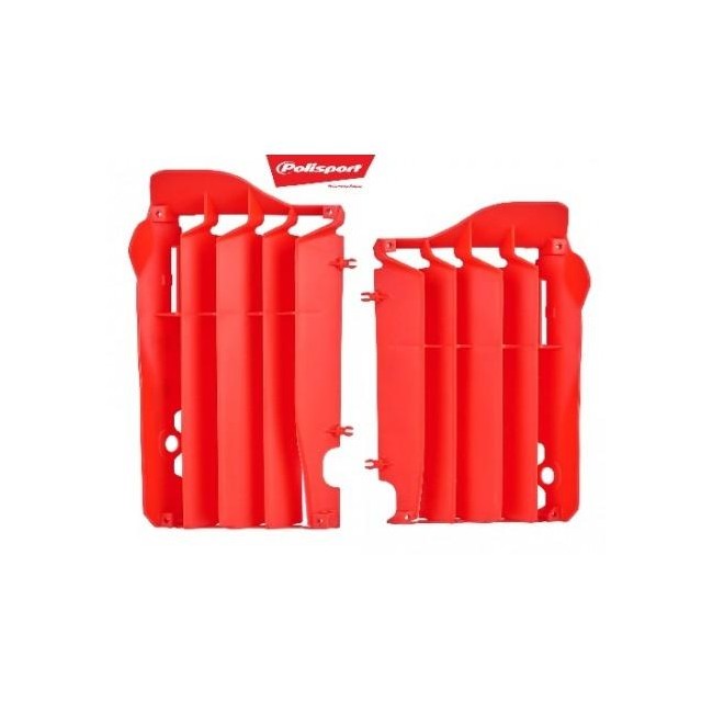 JUEGO DE ALETAS RADIADOR POLISPORT HONDA CRF 250 14/15 ROJO