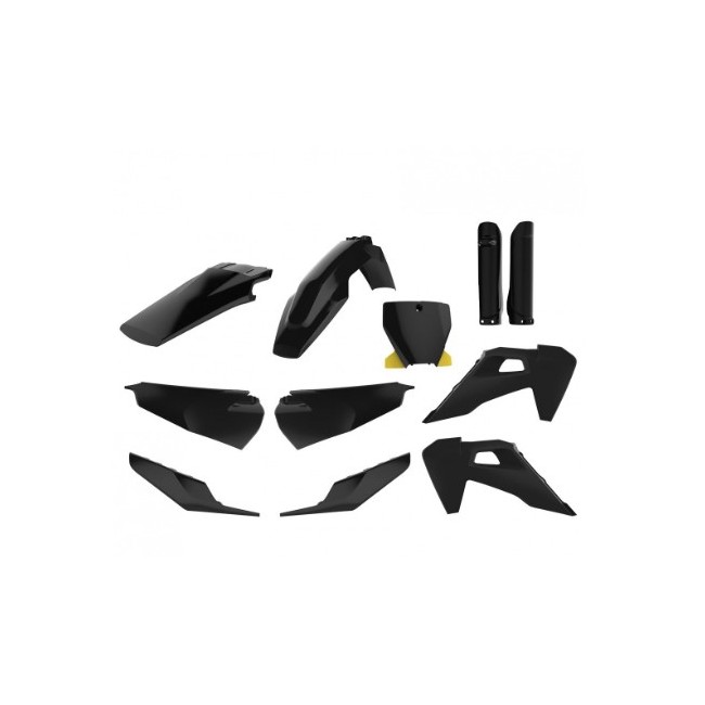 FULL KIT PLASTICOS POLISPORT HUSQVARNA TC/FC (19-22) NEGRO