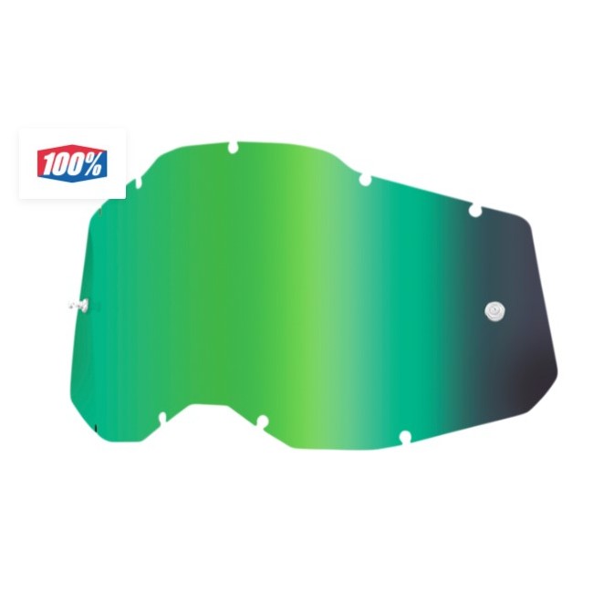 PANTALLA GAFA 100% ESPEJO VERDE GENERACION 2