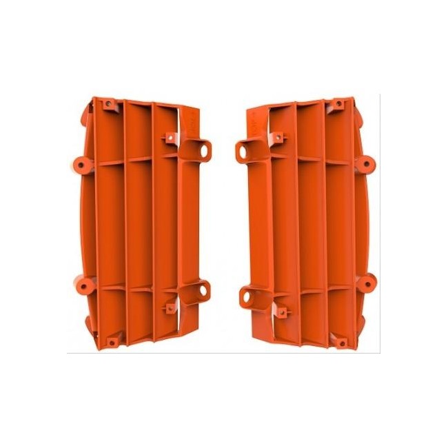 JUEGO DE ALETAS RADIADOR POLISPORT KTM SX/SXF/EXCF/EXCF 16/22 NARANJA
