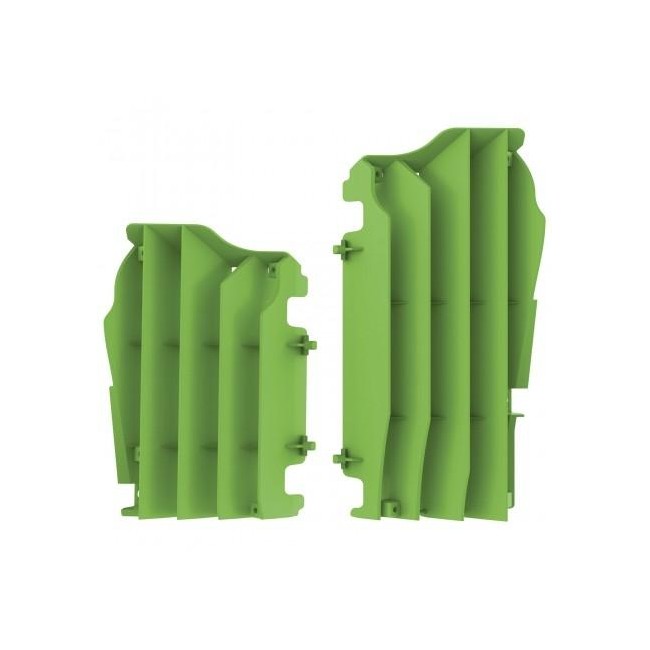 JUEGO DE ALETAS RADIADOR POLISPORT KAWASAKI KXF 250 21/23 KXF 450 16/23 VERDE