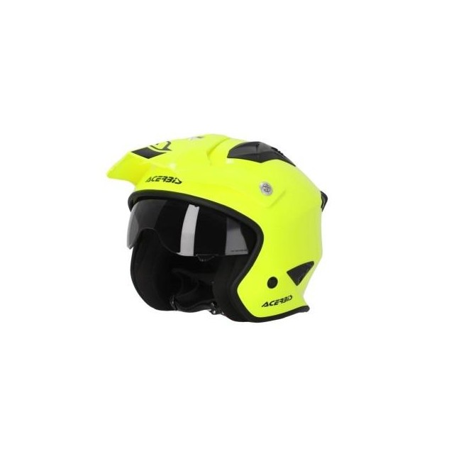 Casque Jet Acerbis Air Graphic – Homologation ECE 22-06, Gris/Rouge, Taille XL, Visière Soleil Intégrée