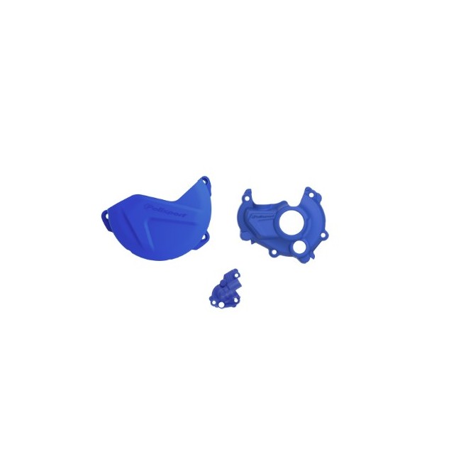 KIT PROTECTOR TAPA EMBRAGUE + ENCENDIDO + BOMBA AGUA YAMAHA YZ250F (15-18) AZUL
