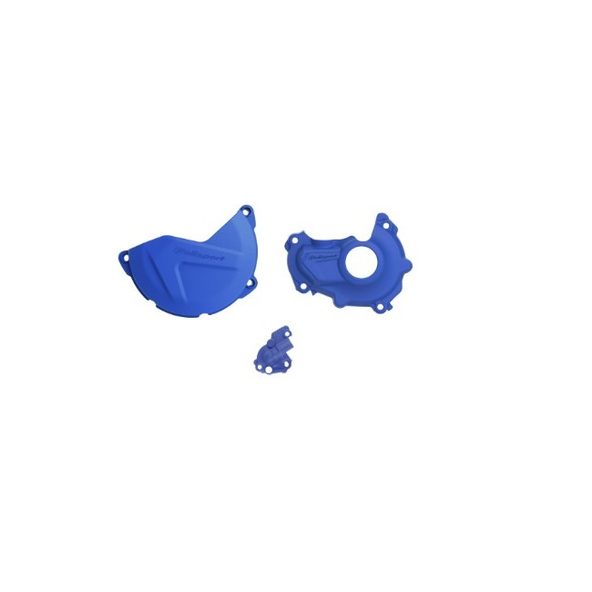 KIT PROTECTOR TAPA EMBRAGUE + ENCENDIDO + BOMBA AGUA YAMAHA YZ450F (15-17) AZUL