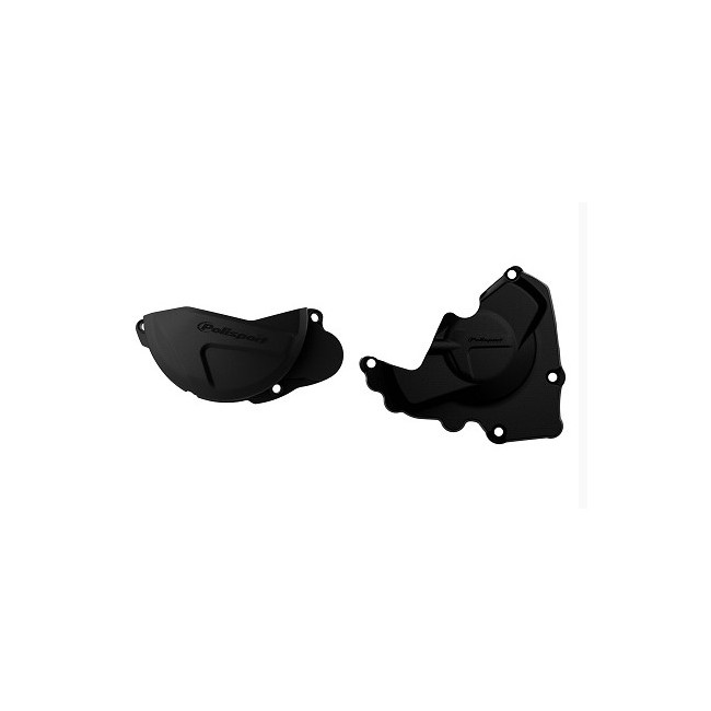 KIT PROTECTOR TAPA EMBRAGUE + ENCENDIDO HONDA CRF250R (13-17) NEGRO