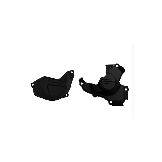 KIT PROTECTOR TAPA EMBRAGUE + ENCENDIDO HONDA CRF450R (16-17) NEGRO