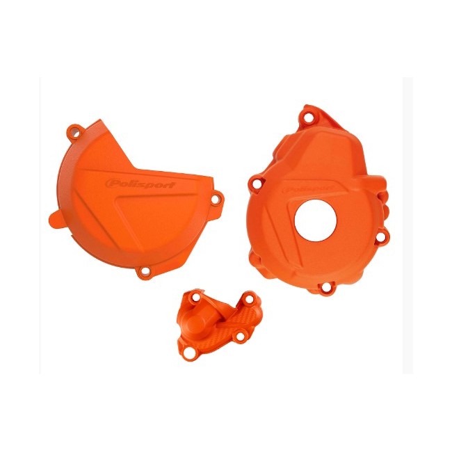 KIT PROTECTOR TAPA EMBRAGUE-ENCENDIDO-BOMBA AGUA KTM EXCF/XCFW 250/350 (17-22)