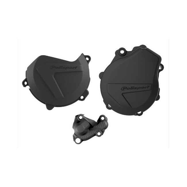 KIT PROTECTOR TAPA EMBRAGUE-ENCENDIDO-BOMBA AGUA KTM EXCF450/500 (17-22) HUSQVAR
