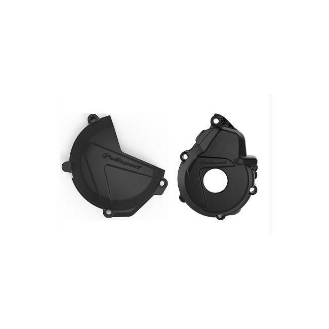 KIT PROTECTOR TAPA EMBRAGUE-ENCENDIDO HUSQVARNA FE 250/350 (17-18) NEGRO