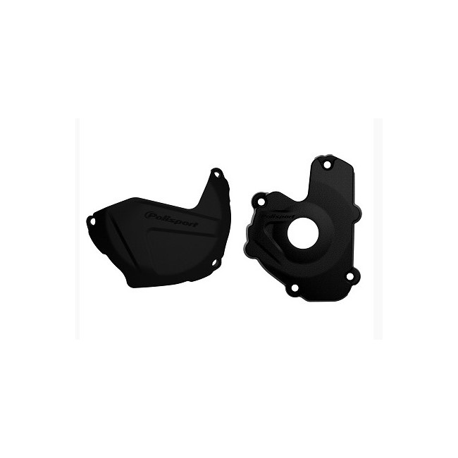 KIT PROTECTOR TAPA EMBRAGUE-ENCENDIDO KX250F (13-16) NEGRO