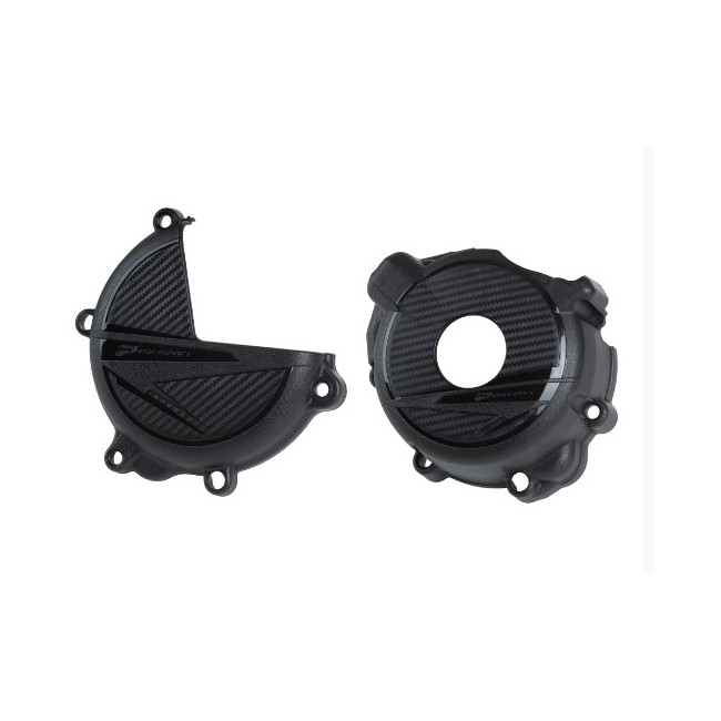 KIT PROTECTOR TAPA EMBRAGUE-ENCENDIDO SUZUKI DRZ400 (00-25) NEGRO