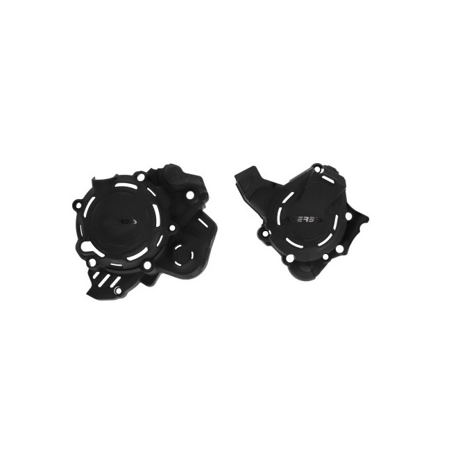 KIT PROTECTOR TAPA ENCENDIDO Y DE EMBRAGUE KTM SX 125 HUSQ TC 125 23/24 NEGRO