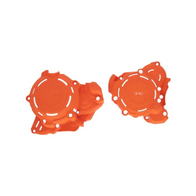 KIT PROTECTOR TAPA ENCENDIDO Y EMBRAGUE KTM SX250/300 HUSQ TC250 23/24 NARANJA