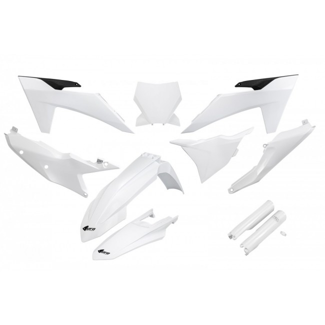 FULL KIT PLÁSTICO UFO KTM SX 125/250/300 SXF 250/350/450 23/24 BLANCO FULL KIT PLÁSTICO UFO KTM SX 125/250/300 SXF 250/350/450 23/24 BLANCO