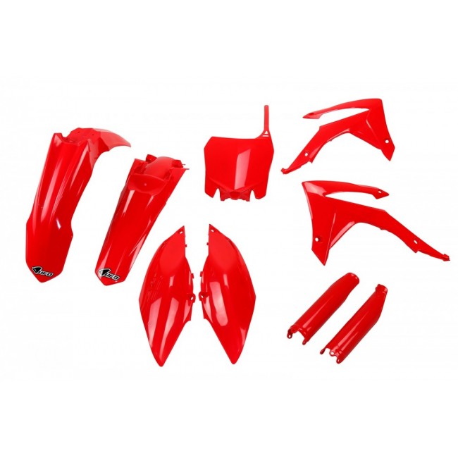 FULL KIT PLÁSTICO UFO HONDA CRF 250R 14/17 CRF 450R 13/16 ROJO