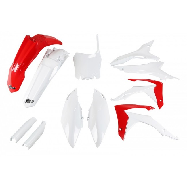 FULL KIT PLÁSTICO UFO HONDA CRF 250R 14/17 450R 13/16 ORIG. / TAPAS CAJA FILTRO