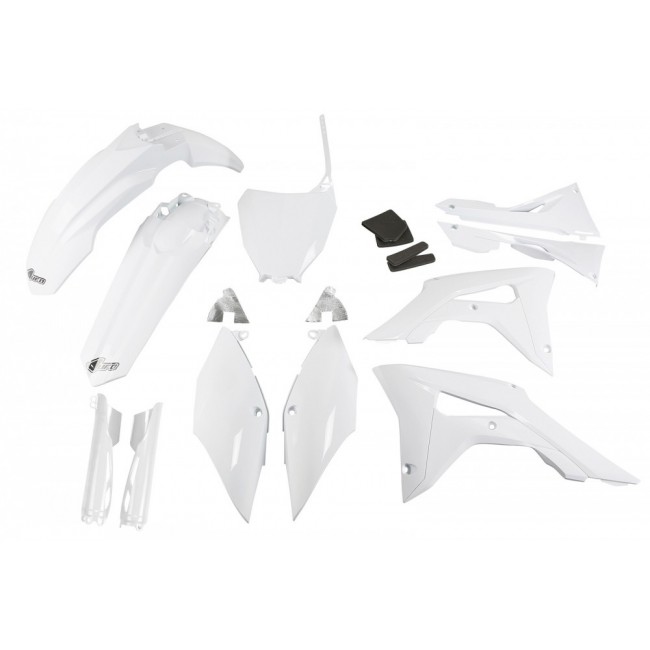 FULL KIT PLÁSTICO UFO HONDA CRF 250R 18/21 450R 17/20 BLANC CON TAPA CAJA FILTRO