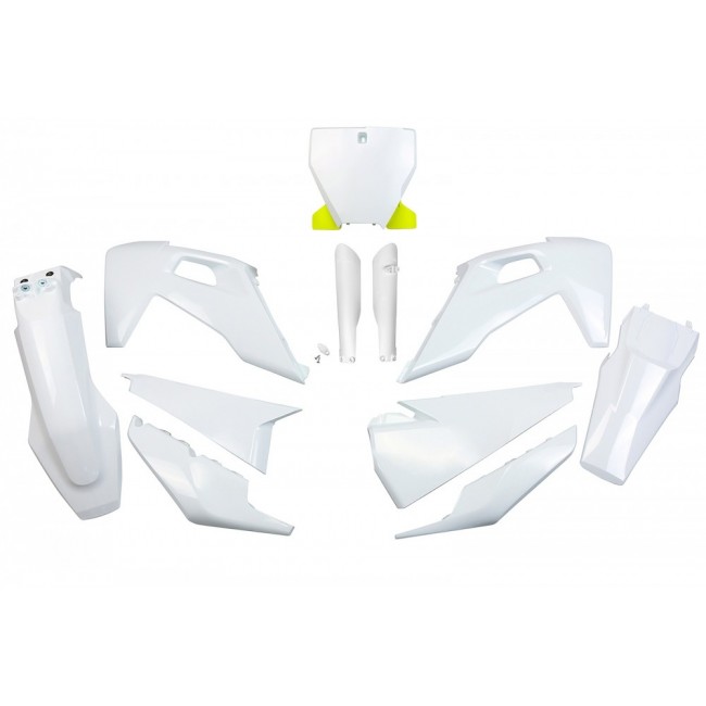 FULL KIT PLÁSTICO UFO HUSQ TC 125/250/300 FC 250/350/450 19/22 BLANCO