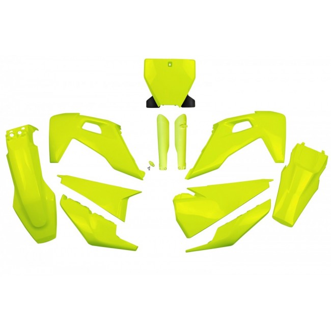 FULL KIT PLÁSTICO UFO HUSQ TC 125/250/300 FC 250/350/450 19/22 AMARILLO FLUOR
