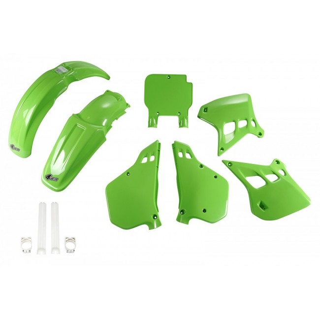 FULL KIT PLÁSTICO UFO KAWASAKI KX 125 90/91 VERDE