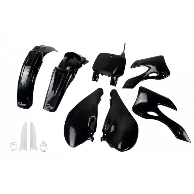 FULL KIT PLÁSTICO UFO KAWASAKI KX 125/250 99/02 NEGRO