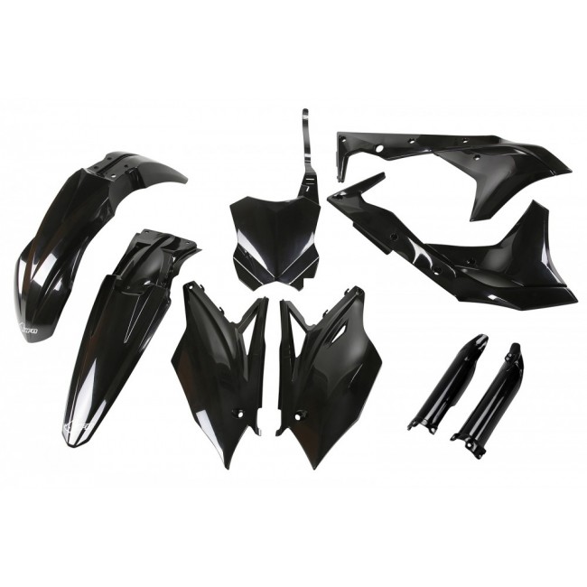 FULL KIT PLÁSTICO UFO KAWASAKI KXF 250 2017 NEGRO