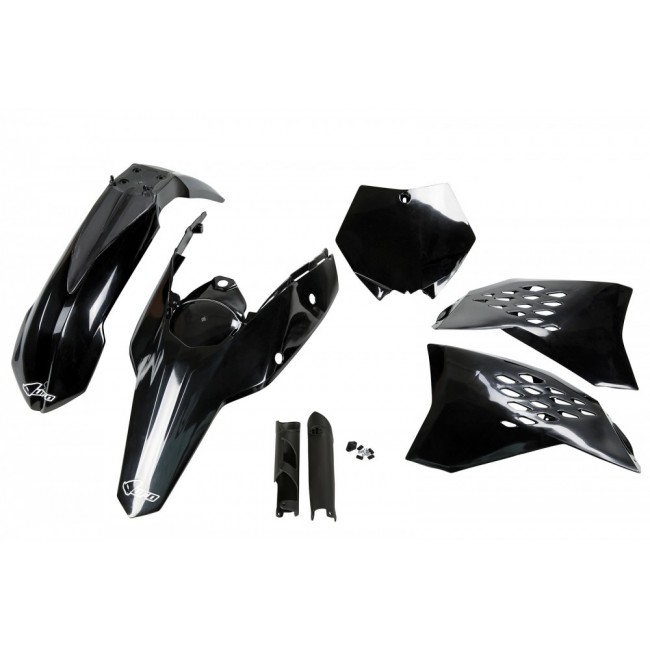 FULL KIT PLÁSTICO UFO KTM SX 125/250 07/10 SXF 250/450 07/10 SX 150 09/10 NEGRO
