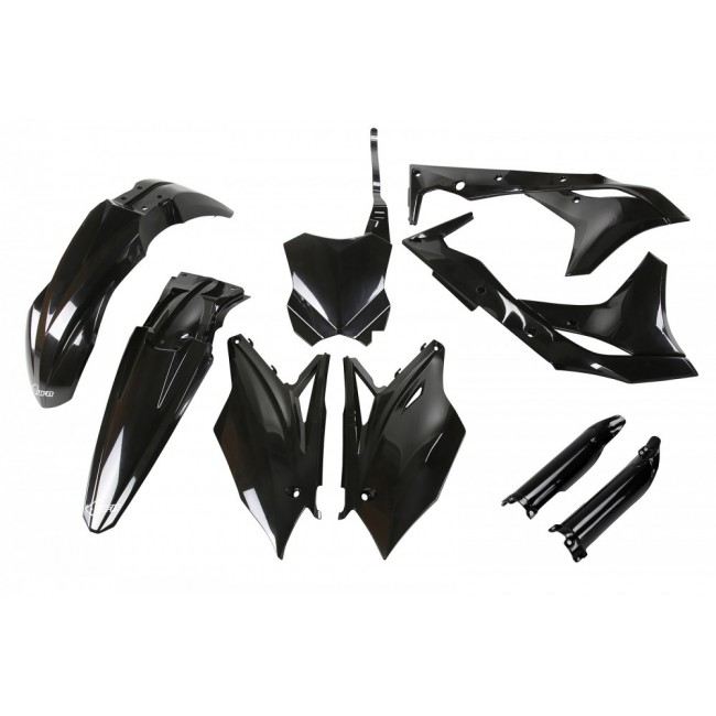 FULL KIT PLÁSTICO UFO KAWASAKI KXF 250 18/20 NEGRO