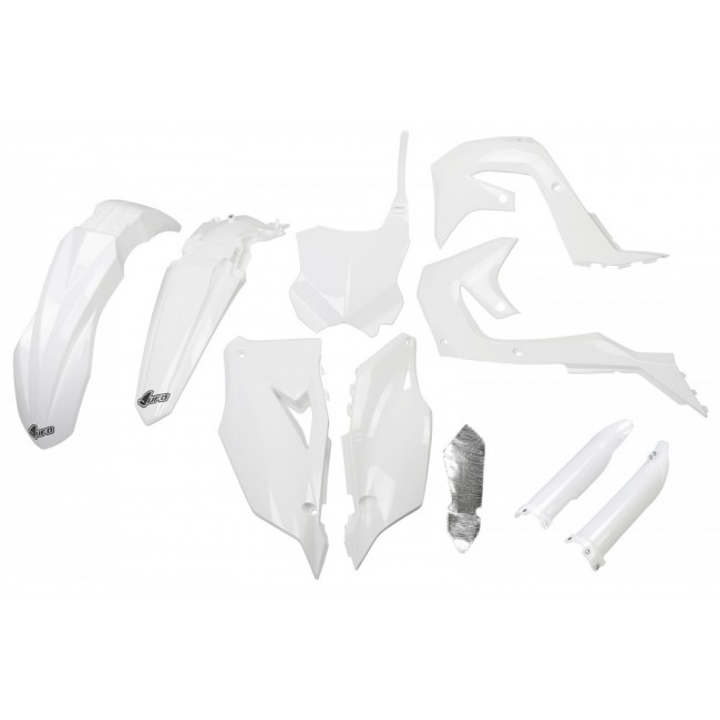 FULL KIT PLÁSTICO UFO KAWASAKI KXF 250 21/23 KXF 450 19/23 BLANCO