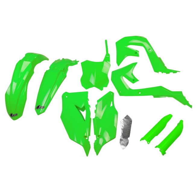FULL KIT PLÁSTICO UFO KAWASAKI KXF 250 21/23 KXF 450 19/23 VERDE FLUOR