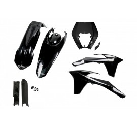 FULL KIT PLÁSTICO UFO KTM EXC 125/250 EXCF 350/450 12/13 NEGRO