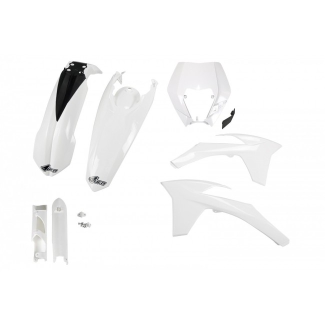 FULL KIT PLÁSTICO UFO KTM EXC 125/250 EXCF 350/450 12/13 BLANCO
