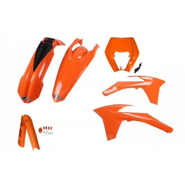 FULL KIT PLÁSTICO UFO KTM EXC 125/250 EXCF 350/450 12/13 NARANJA