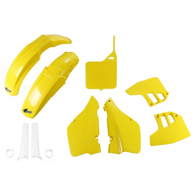 FULL KIT PLÁSTICO UFO SUZUKI RM 250 1992 AMARILLO