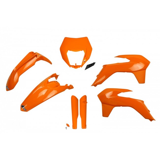 FULL KIT PLÁSTICO UFO KTM EXC 125/200/250 EXCF 350/450 14/16 NARANJA