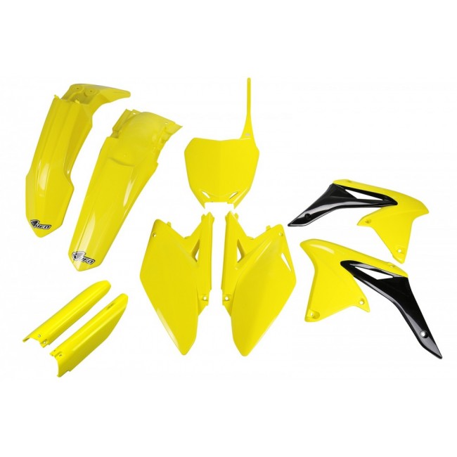 FULL KIT PLÁSTICO UFO SUZUKI RMZ 250 10/18 AMARILLO