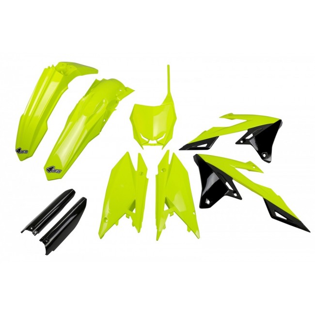 FULL KIT PLÁSTICO UFO SUZUKI RMZ 250 19/23 450 18/23 AMARILLO FLUOR