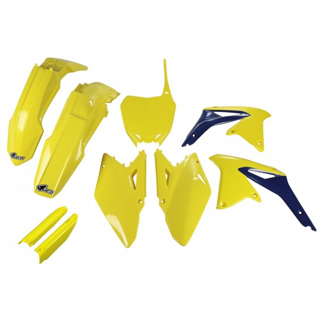 FULL KIT PLÁSTICO UFO SUZUKI RMZ 450 08/17 AMARILLO