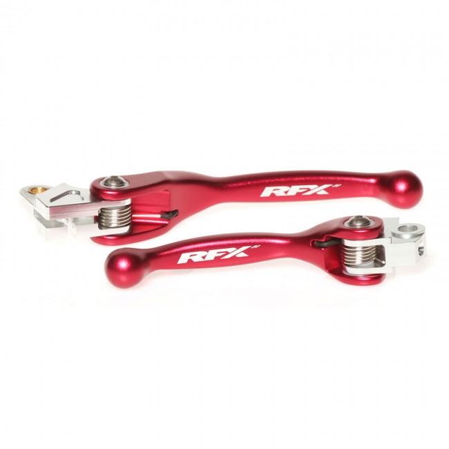 JUEGO DE MANETAS REVERSIBLES RFX HONDA CR 80/85/125/250 CRF 150 ROJO