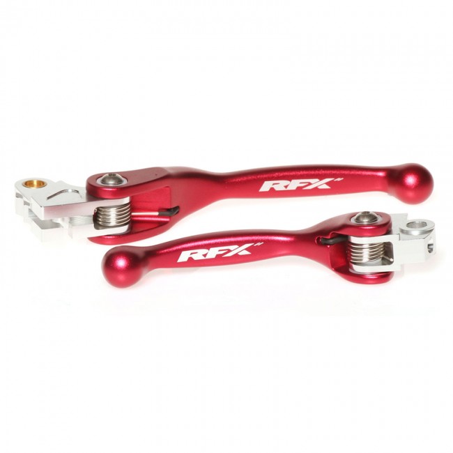 JUEGO DE MANETAS REVERSIBLES RFX HONDA CR 125/250 CRF 250/450 ROJO